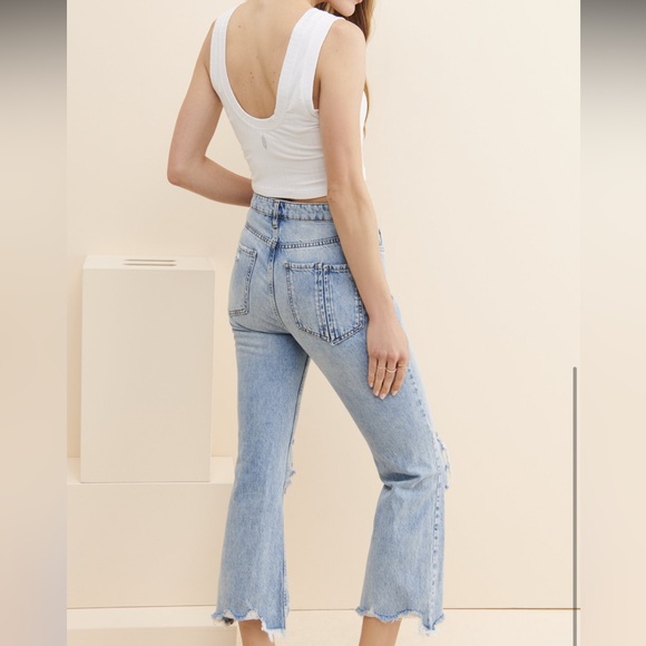 Rare* BDG by Urban Outfitters Wilco Destroyed Crop Jean - Picture 5 of 7